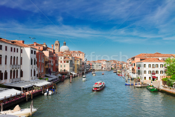 Kanal Venedik İtalya Cityscape tekneler Stok fotoğraf © neirfy
