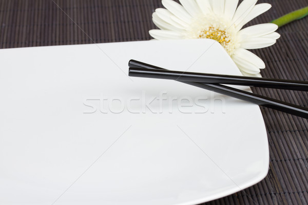 アジア料理 空っぽ プレート 箸 食品 キッチン ストックフォト © neirfy