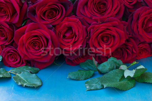 fresh red  roses on table Stock photo © neirfy