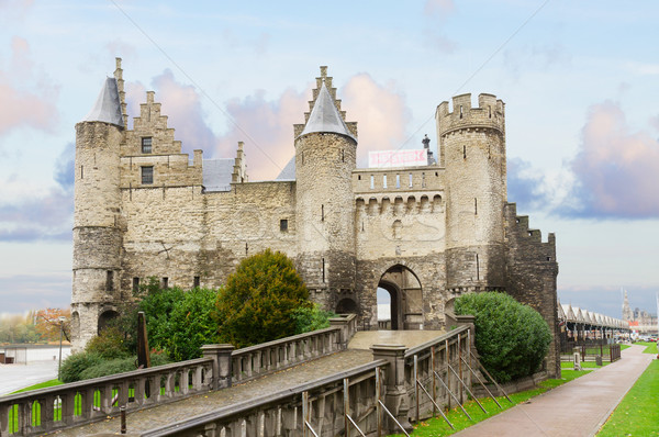 Het Steen castle, Antwerpen Stock photo © neirfy