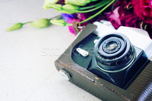 vintage photo camera Stock photo © neirfy