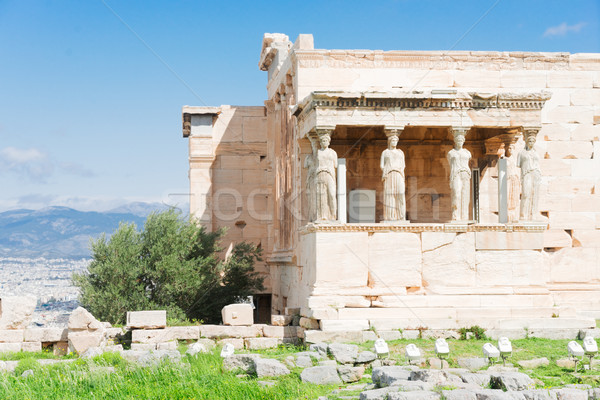 Tempel Acropolis Athene Griekenland stad landschap Stockfoto © neirfy