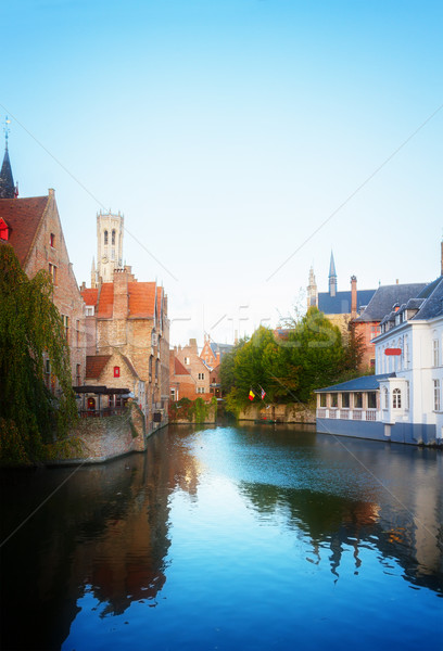 view of medieval Bruges Stock photo © neirfy
