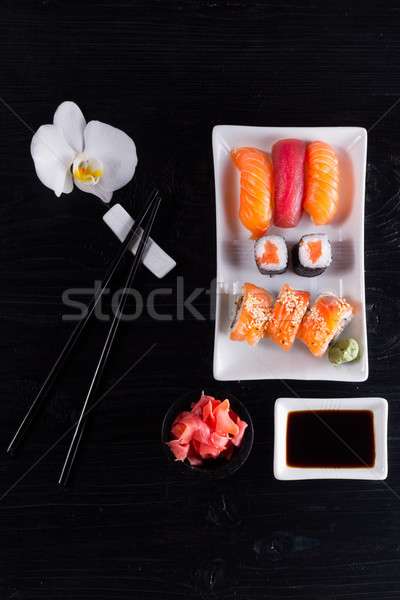 Japanese sushi dish Stock photo © neirfy