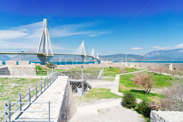 Vue Rio pont château célèbre Grèce [[stock_photo]] © neirfy