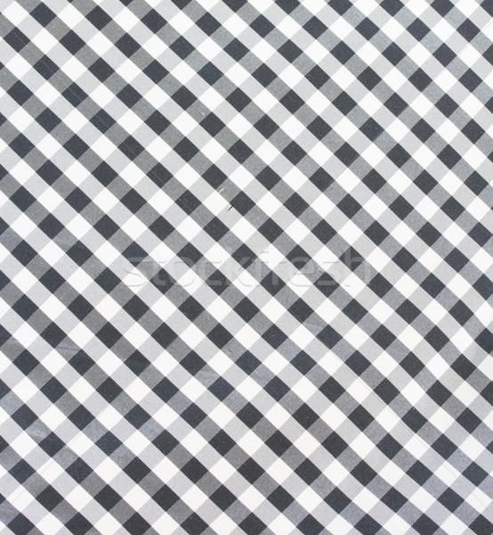 black and white checkered fabric closeup Stock photo © neirfy