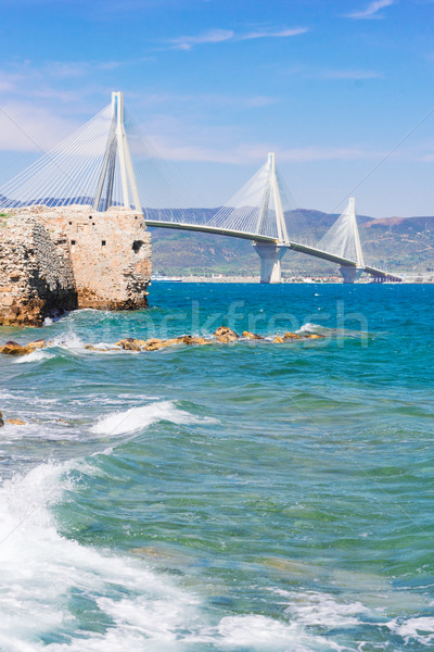 View of Patras and Rio Antirrio bridge Stock photo © neirfy