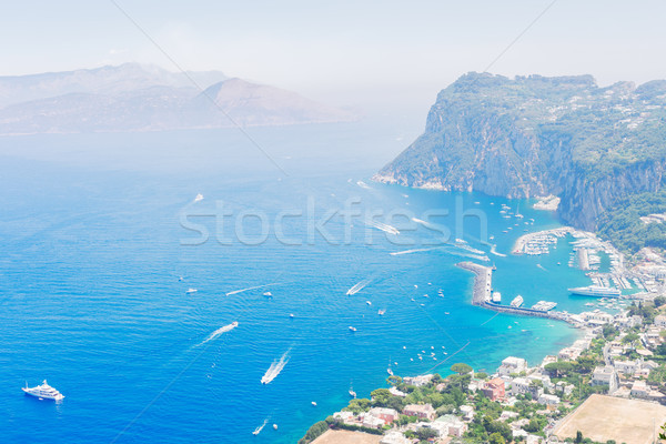 Eiland jachthaven boven water landschap groene Stockfoto © neirfy