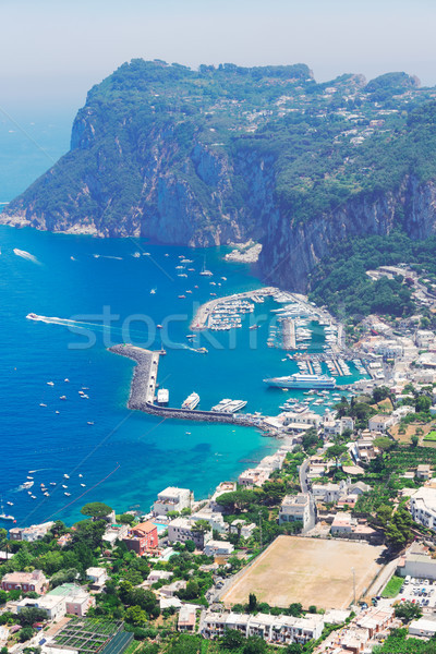 Eiland Italië jachthaven boven landschap Stockfoto © neirfy