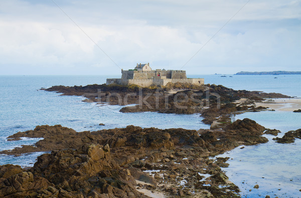 Fort National, Saint Malo, Brittany, France Stock photo © neirfy