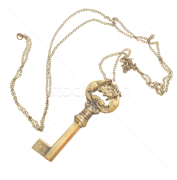 antique golden skeleton key Stock photo © neirfy
