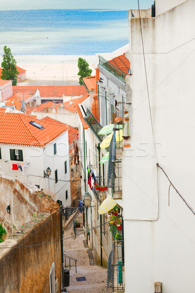 street in old town of Lisbon Stock photo © neirfy