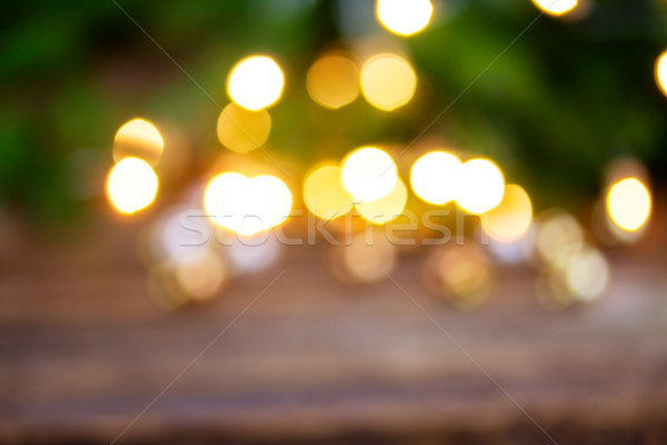 Stock photo: christmas  lights defocused background