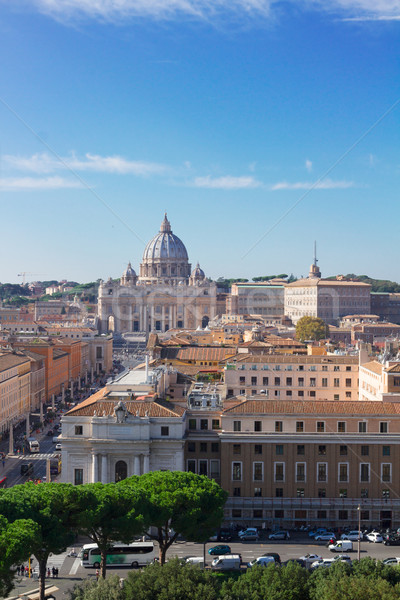 Stockfoto: Kathedraal · Rome · Italië · stadsgezicht · hemel · straat