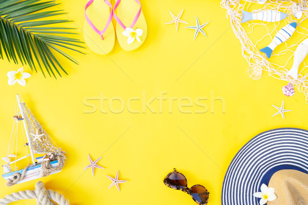 Summer flat lay scenery Stock photo © neirfy