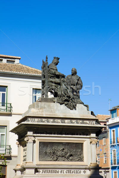 Isabela I with Christopher Columbus, Granada Stock photo © neirfy