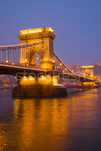 Chain Bridge (Szechenyi lanchid), Budapest Stock photo © neirfy