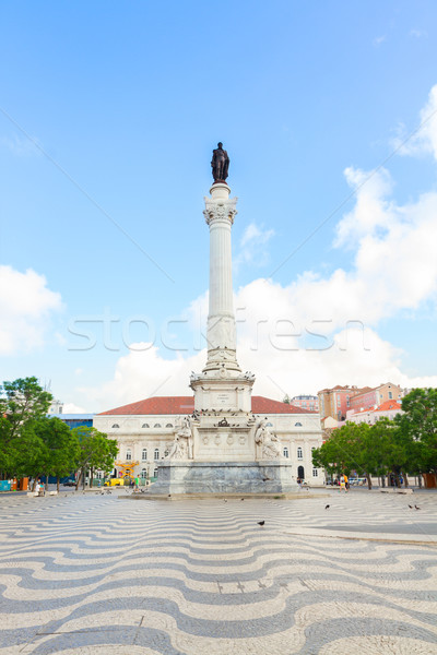 Vierkante Lissabon Portugal gebouw stad Stockfoto © neirfy