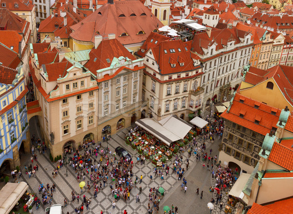 Piac tér óváros Prága Csehország város Stock fotó © neirfy