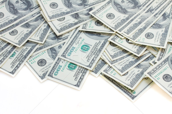 Foto stock: Dólar · dinheiro · fronteira · isolado · branco