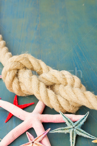 marine rope with starfish Stock photo © neirfy