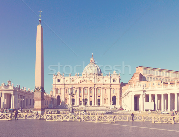 Stockfoto: Kathedraal · Rome · Italië · vierkante · dag · retro