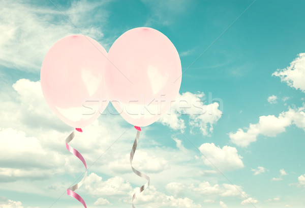 pink baloons in the sky Stock photo © neirfy