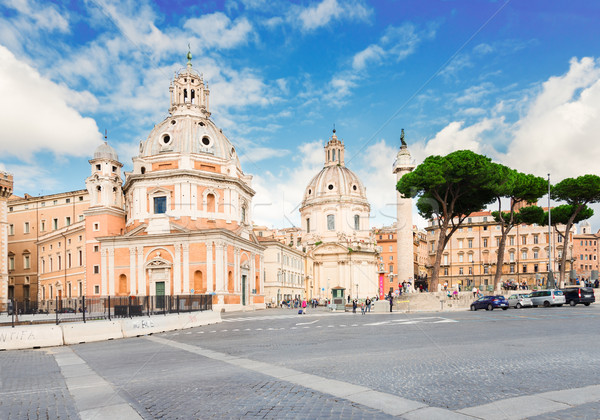 Roma Itália famoso coluna paisagem arte Foto stock © neirfy