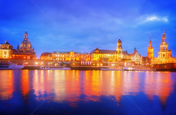 Embankment of Dresden, Germany Stock photo © neirfy