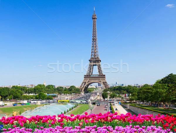 Eiffel tur Paris Eyfel Kulesi bahar Fransa Stok fotoğraf © neirfy