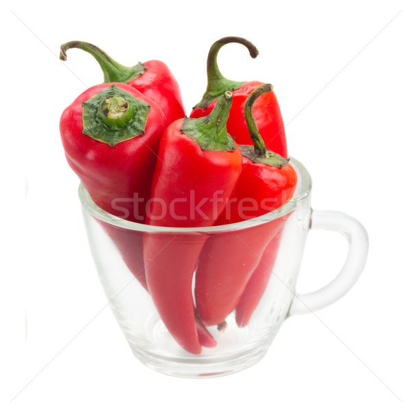 bunch of chili peppers in cup Stock photo © neirfy