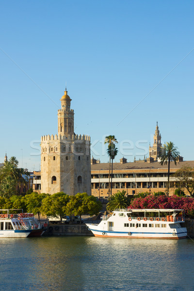 Golden Tower (Torre del Oro) of Sevilla, Spain Stock photo © neirfy