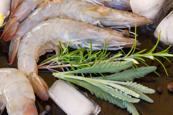 raw prawns Stock photo © neirfy