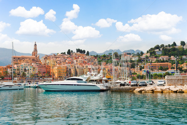 Menton embankment, France Stock photo © neirfy