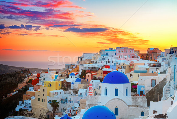 Oia, traditional greek village Stock photo © neirfy