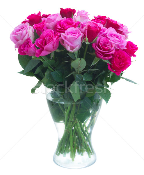 bouquet of fresh pink roses Stock photo © neirfy