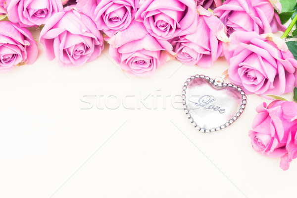 Valentines day violet roses Stock photo © neirfy