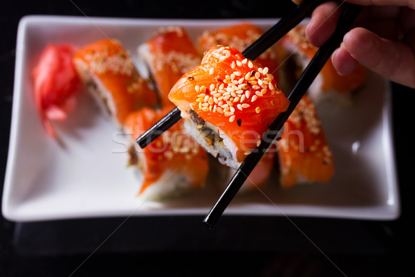 Japanese sushi dish Stock photo © neirfy