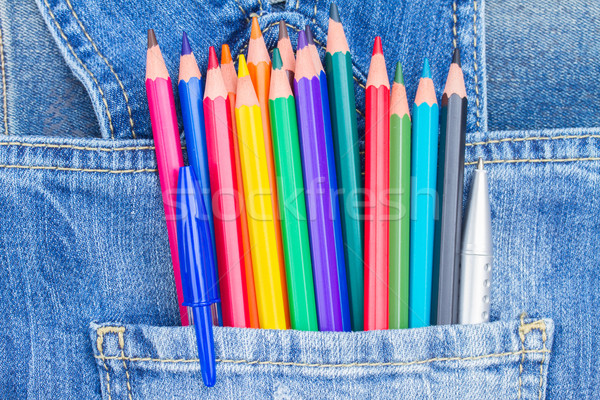 set of multicolored pencils Stock photo © neirfy