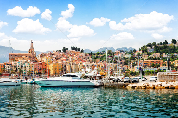 Menton embankment, France Stock photo © neirfy