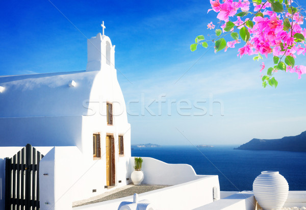 Belo detalhes santorini ilha Grécia típico Foto stock © neirfy