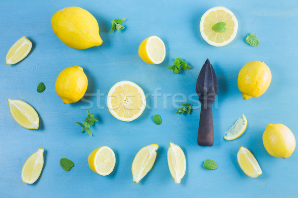 Fresh lemon fruits Stock photo © neirfy