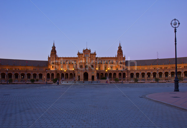 Plaza de España at night, Sevilla Stock photo © neirfy