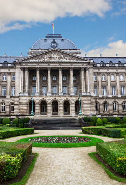 Fachada real palacio Bruselas jardín Bélgica Foto stock © neirfy
