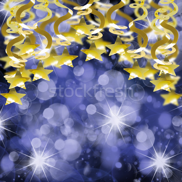 golden garlands with star Stock photo © neirfy