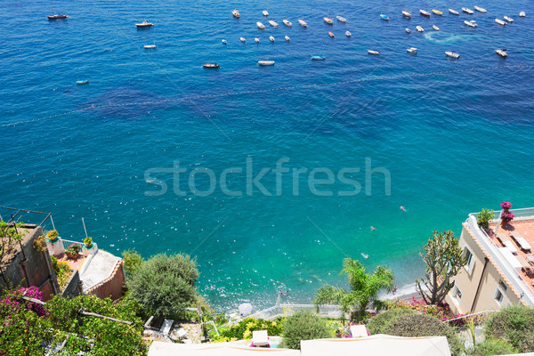 Eiland Italië zee boten luchtfoto kust Stockfoto © neirfy