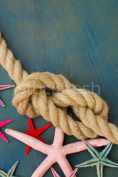 marine rope with starfish Stock photo © neirfy