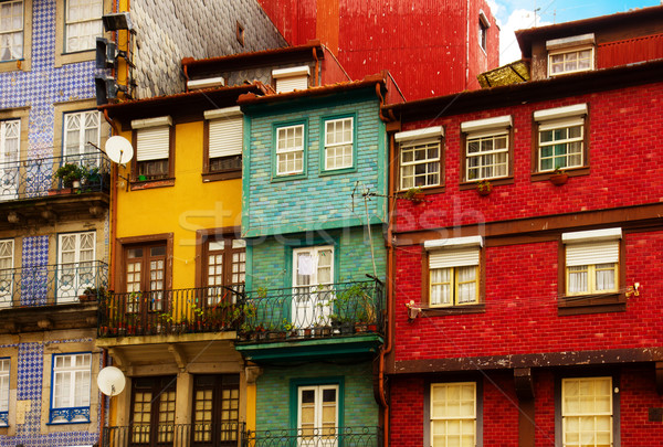colorful houses in old town, Porto Stock photo © neirfy