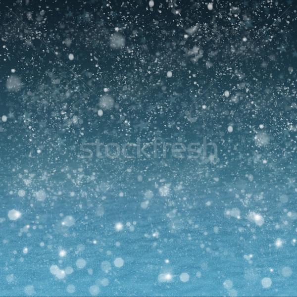 absract night landscape with snow Stock photo © neirfy