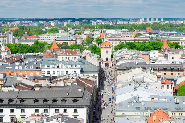 Urbanism cracovia orasul vechi faimos stradă cer Imagine de stoc © neirfy